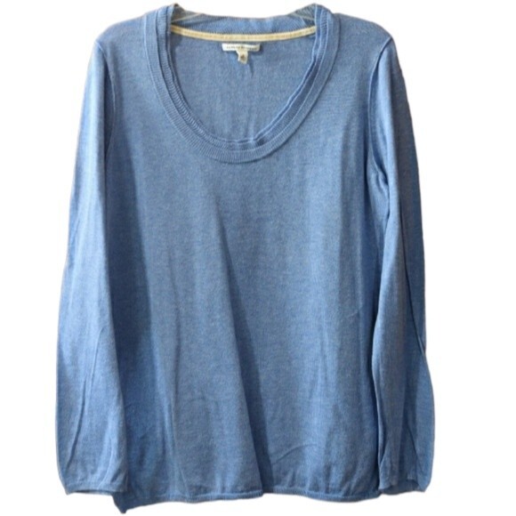 Banana Republic Light Blue Cotton Wells Scoop Neck Top XL - Picture 1 of 13